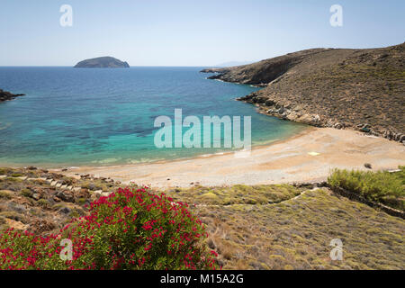 Lia Strand im Osten der Insel Küste, Serifos, Kykladen, Ägäis, Griechische Inseln; Griechenland; Europa Stockfoto