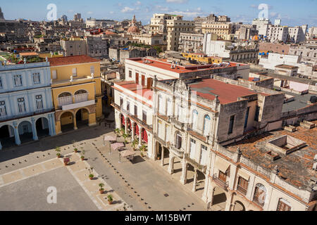 Die Altstadt von Havanna Square von oben gesehen Stockfoto