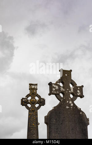 Aughagower Friedhof im County Mayo, Irland Stockfoto
