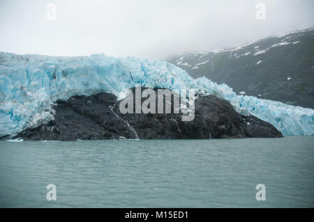 Portage Glacier von See aus gesehen Stockfoto