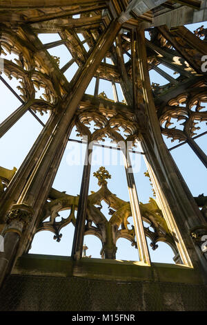 Ulmer Münster (Deutsch: Ulmer Münster) ist eine lutherische Kirche in Ulm, Deutschland. Höchsten Kirche, 5. höchste Struktur aufzubauen, bevor das 20. Jahrhundert. Stockfoto