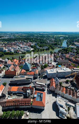 Ulmer Münster (Deutsch: Ulmer Münster) ist eine lutherische Kirche in Ulm, Deutschland. Höchsten Kirche, 5. höchste Struktur aufzubauen, bevor das 20. Jahrhundert. Stockfoto