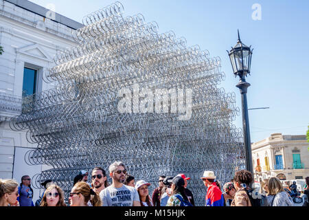 Buenos Aires Argentinien, Caminito Barrio de la Boca, Fundacion Proa, Kunstmuseum, Außenansicht, Skulptur, Ai Weiwei, Forever Fahrrad Fahrräder Radfahren ri Stockfoto