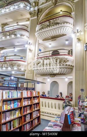 Buenos Aires Argentinien, Barrio Norte, El Ateneo Grand Splendid Buchhandlung Bücher, Repurpose, ehemaliges Theater, Shopping Shopper Shopper Shopper Shop Shops mar Stockfoto