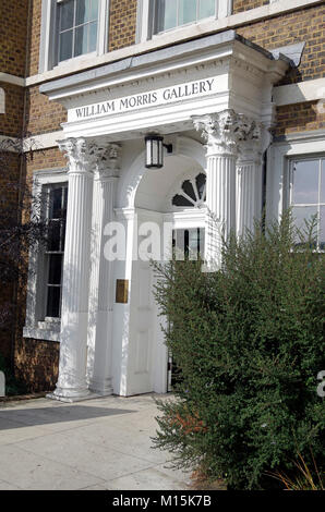 Die William Morris Gallery, das Elternhaus der Sozialistischen und Kunst & Handwerk Designer, seit 1950 ein Museum zu seiner Arbeit gewidmet. Stockfoto