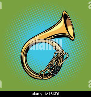 Tuba Horn helicon Musikinstrument Stock Vektor