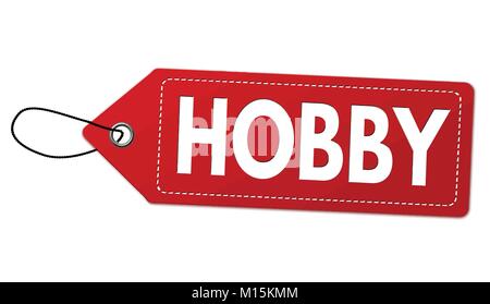 Hobby label oder Preis auf weißem Hintergrund, Vector Illustration Stock Vektor