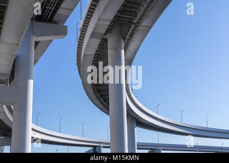 Erhöhten Schnellstraßen, Koto, Tokio, Japan Stockfoto