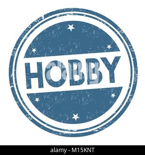 Hobby grunge Stempelabdruck auf weißem Hintergrund, Vector Illustration Stock Vektor