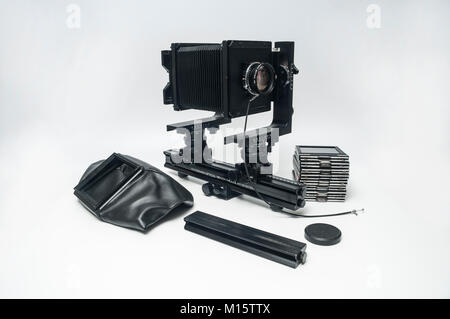 Reiter 4 X 5 Großformat-Kamera anzeigen Stockfoto