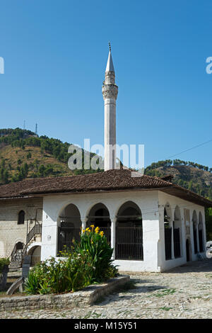 King's Moschee, Xhamia Mbret, Stadtteil Mangalem, Berat, Albanien Stockfoto