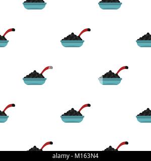 Schwarze Kaviar Muster flach Stock Vektor