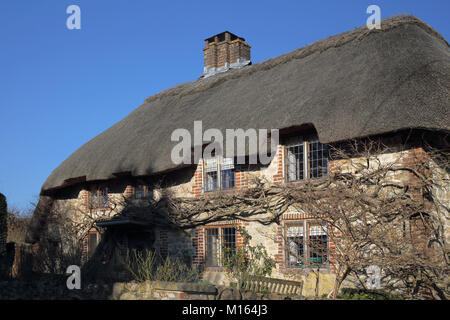 Reetdachhaus in West Sussex Dorf Amberley Stockfoto