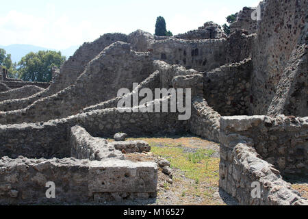 Antike Ruinen, Pompeji, Kampanien, Italien. Stockfoto