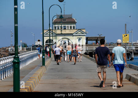 St. Kilda Pier, St Kilda, Melbourne, Australien. Stockfoto