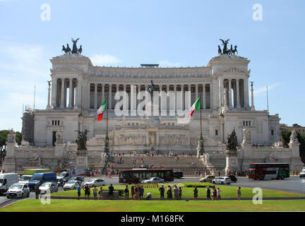 Die Altare della Patria (Altar des Vaterlandes) Denkmal in Rom, Italien. Stockfoto