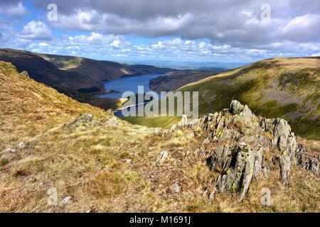 Haweswater Reservior aus wenig Harter fiel Stockfoto