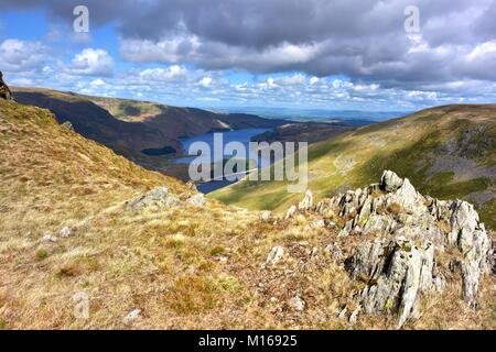 Haweswater Reservior aus wenig Harter fiel Stockfoto