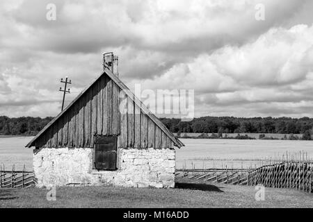 Altes Bauernhaus in Angla Erbe Kultur Zentrum an Saaremma Island, Estland Stockfoto