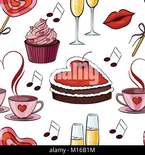 Vector Illustration einer nahtlose Muster für den Valentinstag Stock Vektor