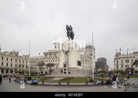 San Martin Platz in Lima Stockfoto