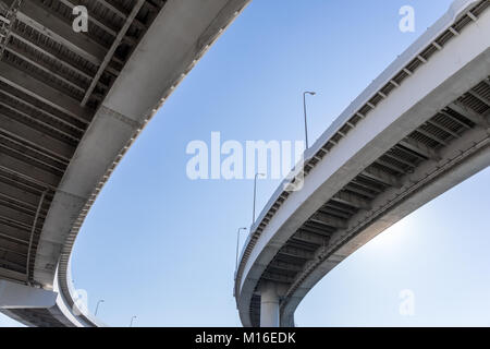 Erhöhten Schnellstraßen, Koto, Tokio, Japan Stockfoto