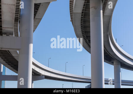 Erhöhten Schnellstraßen, Koto, Tokio, Japan Stockfoto