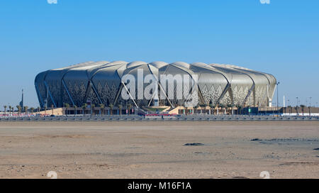 Al Jawhara Fußballstadion an einem sonnigen Tag in Jeddah, Saudi-Arabien. Stockfoto