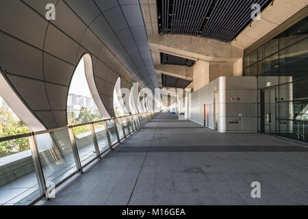 Kai Tak Cruise Terminal Korridor in Hongkong SAR Stockfoto