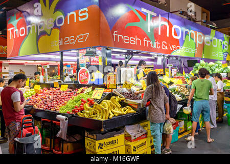 Adelaide, Australien - Januar 13, 2017: Obst und Gemüse in Adelaide Central Market Stall Stockfoto