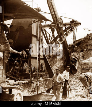 Navvies Bau einer Bahnlinie in Großbritannien, 1900 Stockfoto