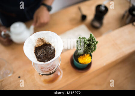 Vorbereitung frischen organischen Kaffee in Cali, Kolumbien Stockfoto
