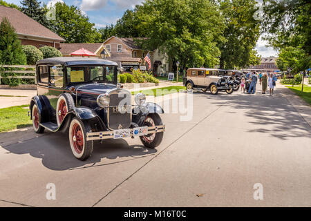 Modell T Autos in Amana Kolonien, Iowa Stockfoto