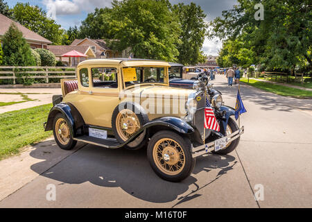 Modell T Autos in Amana Kolonien, Iowa Stockfoto