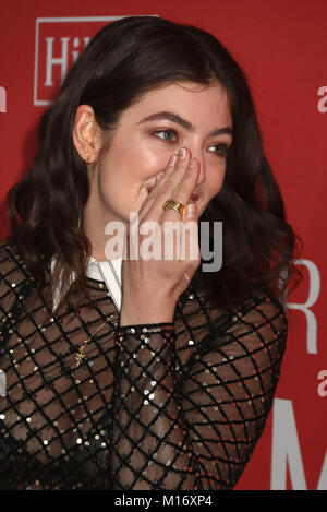 Januar 26, 2018 - New York City, New York, US-Sängerin LORDE besucht 2018 MusiCares Person des Jahres ehrt Fleetwood Mac gehalten in der Radio City Music Hall. (Bild: © Nancy Kaszerman über ZUMA Draht) Stockfoto