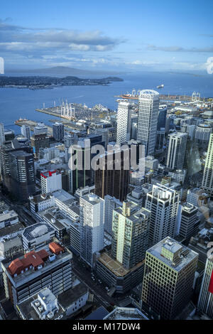 Stadtzentrum von Auckland Luftaufnahme, Neuseeland Stockfoto