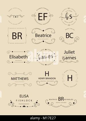 Retro Vintage Abzeichen oder Logos. Vektor Design Elemente, Zeichen, Logos, Identität, Etiketten, Abzeichen und Objekte. Stock Vektor