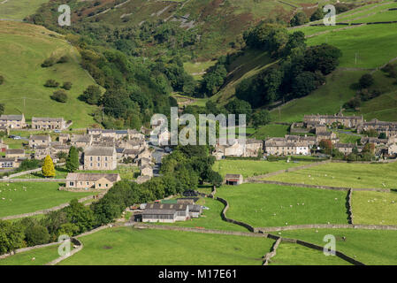 Die schöne Landschaft rund um Gunnerside in Swaledale, Yorkshire Dales, England. Stockfoto