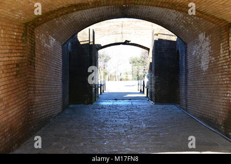 Eingang/Ausgang an einen amerikanischen Bürgerkrieg Festung Stockfoto