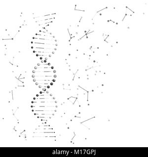 DNA-Moleküle. Vector Illustration Stock Vektor