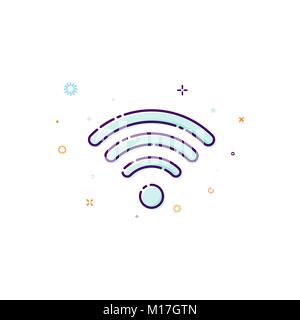 Konzept WLAN-Symbol. Vector Illustration des Wireless Access Point. Dünne Linie flache Design Element Stock Vektor