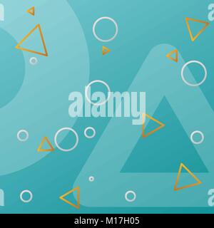 Einfache geometrische Muster mit Kreisen und Dreiecken. Vektor Verlaufshintergrund Stock Vektor