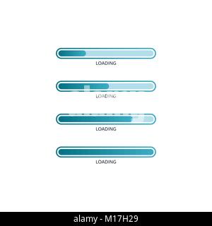 Laden bar Element Symbol. Kreatives Webdesign download Timer. Status wird geladen. Vector Illustration auf weißem Hintergrund Stock Vektor