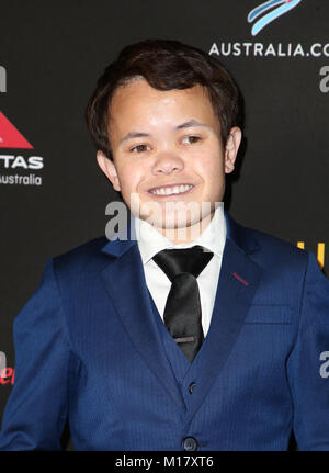LOS ANGELES, Ca - 27. Januar: Sam Humphrey, an der 2018 G'day USA schwarzer Riegel Gala im Intercontinental Downtown Los Angeles in Los Angeles, Kalifornien am 27. Januar 2018. Credit: Faye Sadou/MediaPunch Stockfoto