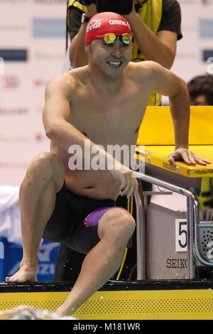 Tatsumi International Swimming Centre, Tokyo, Japan. 28 Jan, 2018. Kosuke Kitajima, JANUAR 28, 2018 - Schwimmen: Kosuke Kitajima Cup 2018, bei Tatsumi International Swimming Centre, Tokyo, Japan. Credit: Sho Tamura LBA SPORT/Alamy leben Nachrichten Stockfoto