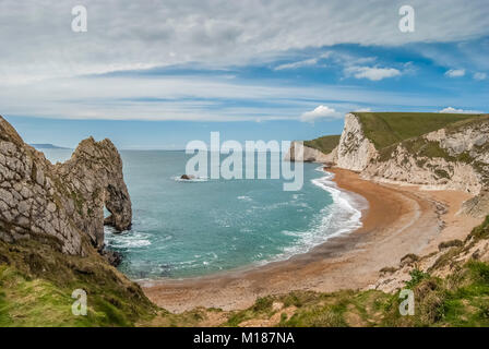 Durdle Door auf der Jurassic Coast von Dorset, Großbritannien Stockfoto