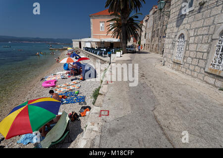 Strand in Opatija, Kroatien Stockfoto