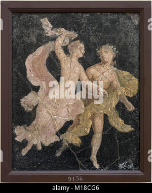 Neapel. Italien. Ariadne und Dionysos (ein Paar im Flug), 1. Jh. N.CHR. Museo Archeologico Nazionale di Napoli. Neapel Nationalen Archäologischen Museum Stockfoto