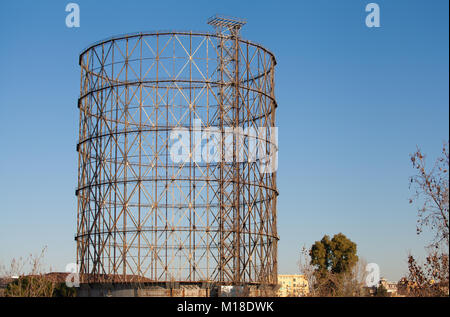 Archäologie der industriellen Architektur: alten Gasometer im Bezirk Ostiense (Rom, Italien) Stockfoto