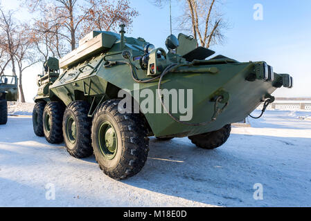 Samara, Russland - Januar 27, 2018: Die Unified command - Personal Fahrzeug R-149 MA 1 der russischen Armee auf der BTR-80 basiert Stockfoto